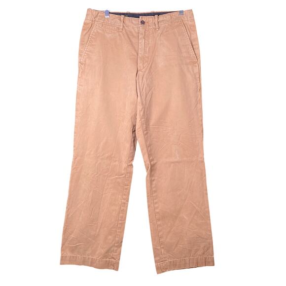 Eddie Bauer Mens Pants Brown Khakis Straight Leg 100% Cotton 32x32 (32x28) - Picture 1 of 13